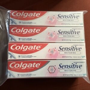 Colgate Sensitive Whitening Fresh Mint Gel Toothpaste Bundle 6.0 oz each